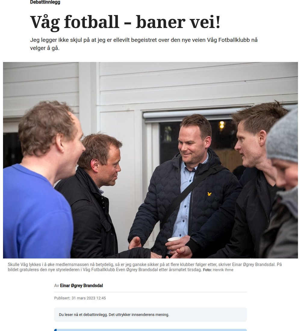Faksimile av innlegget i Fædrelandsvennen