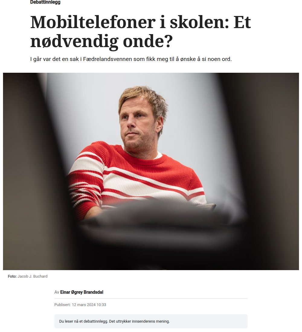 Faksimile av innlegget i Fædrelandsvennen