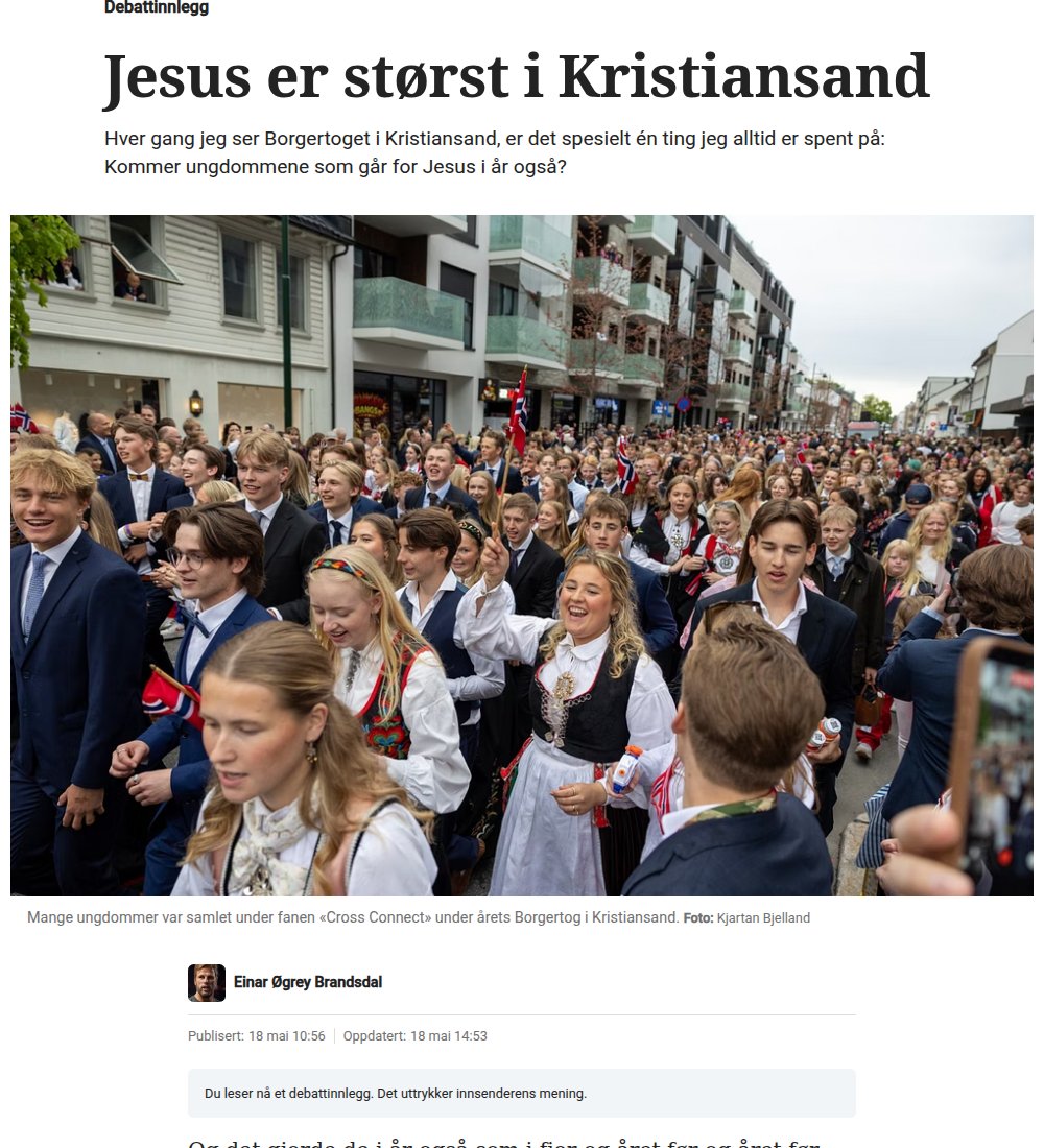 Faksimile av innlegget i Fædrelandsvennen