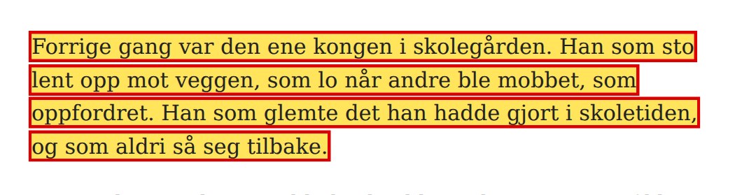 Ingressen i «Tok mobbeoppgjør etter 20 år», Fædrelandsvennen 12. april 2013. Merket av meg.