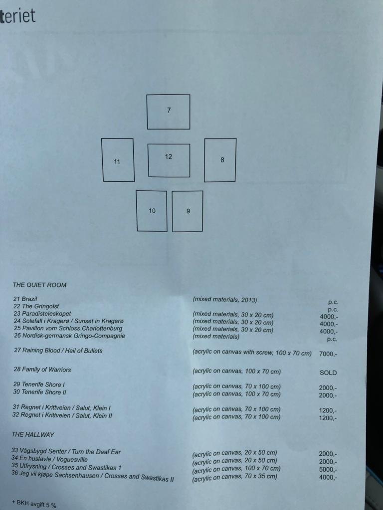 Side 2. Prisene er i kroner, pluss 5 prosent avgift.